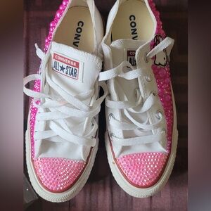 Custom Hello kitty Converse semi used worn once